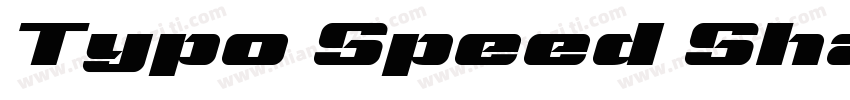 Typo Speed Shadowed Demo字体转换